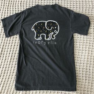 Ivory Ella Charcoal Gray Moon and Stars Tee